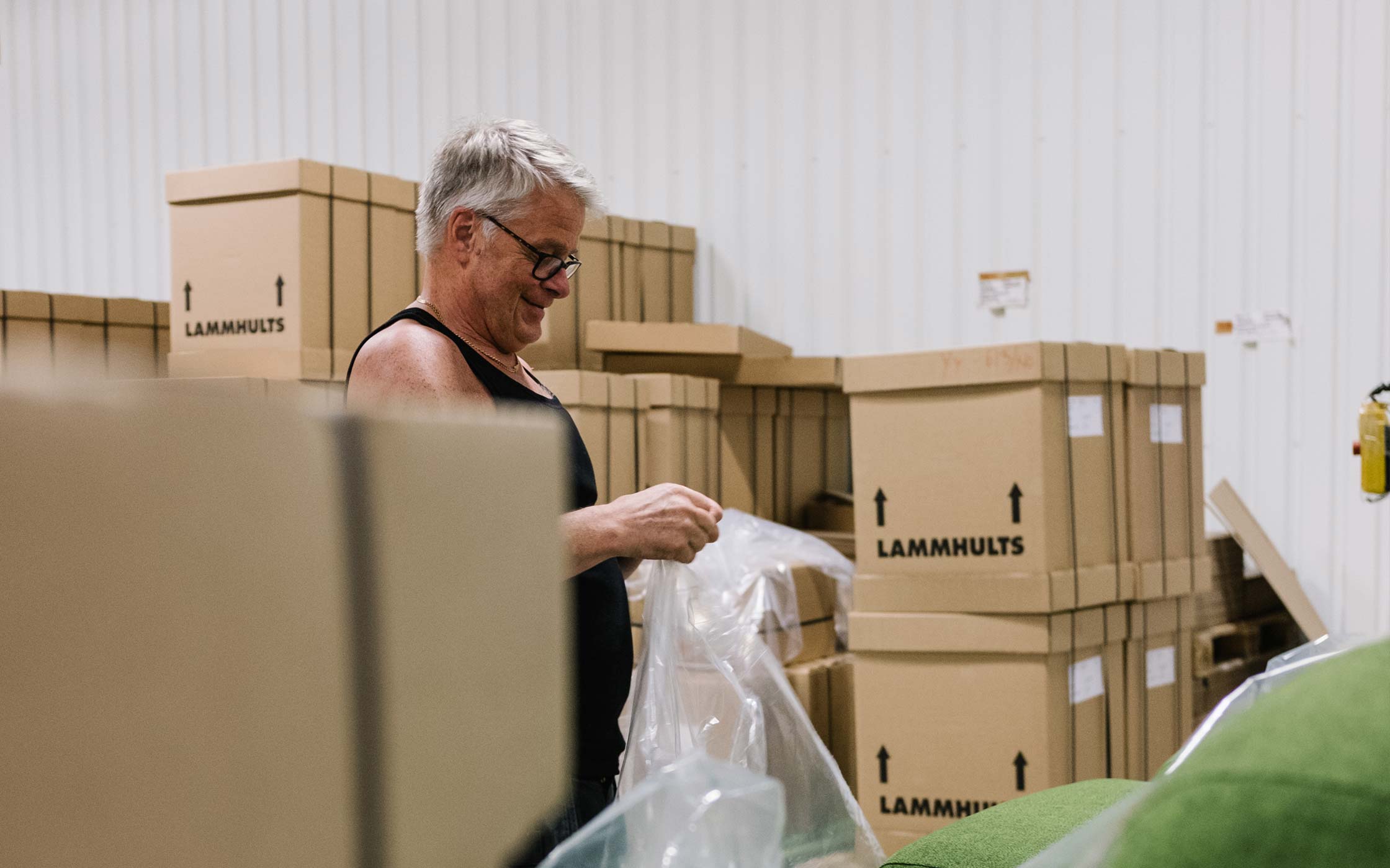 Packaging and labelling at Lammhults