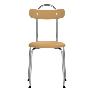 Lammhults_TaburettPlus_chair_camel_chrome_front.png