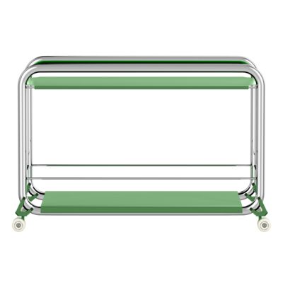 Lammhults_Tension_trolley_chrome_green_front_v01.png