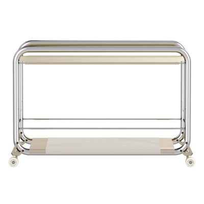 Lammhults_Tension_trolley_chrome_beige_leatherlining_front.png