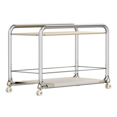 Lammhults_Tension_trolley_chrome_beige_leatherlining_frontangle.png