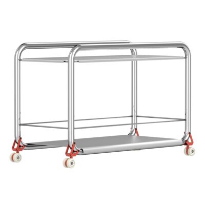Lammhults_Tension_trolley_chrome_stainless_red_frontangle_v01.png