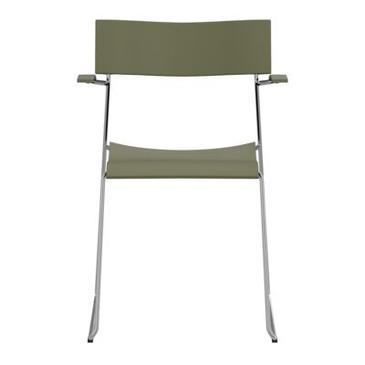 Lammhults_Campus_Air_armchair_sled_chrome_greygreen_front.png