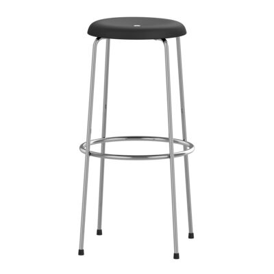 Lammhults_Taburett_barstool_H78_chrome_black_front.png