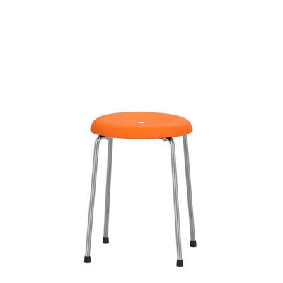 Lammhults_Taburett_stool_chrome_orange_front.png