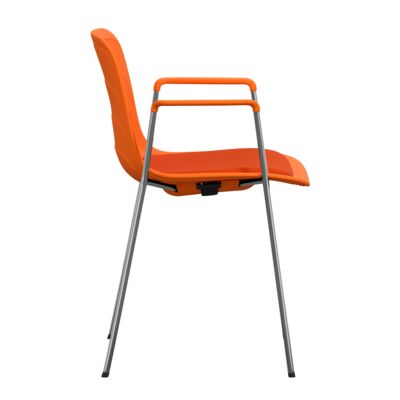 Lammhults_Grade_armchair_chrome_orange_seatpadorange_side.png