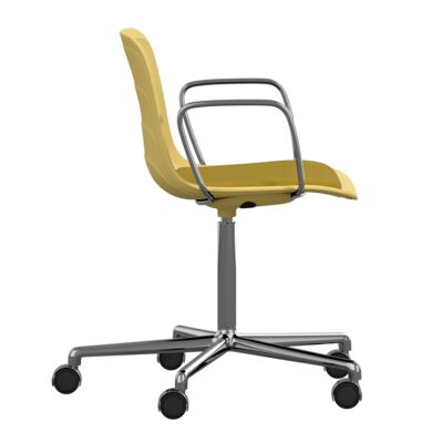 Lammhults_Grade_armchair_5-feet_casters_chrome_yellow_seatpadyellow_side.png