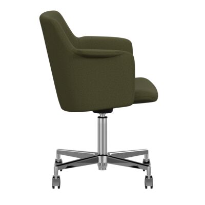 Lammhults_Carousel_armchair_4-feet_casters_polished_green_side.png