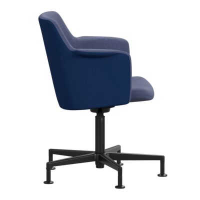 Lammhults_Carousel_armchair_5-feet_black_seatblueleather_backblue_side.png