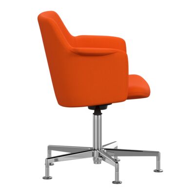 Lammhults_Carousel_armchair_5-feet_polished_orange_side.png
