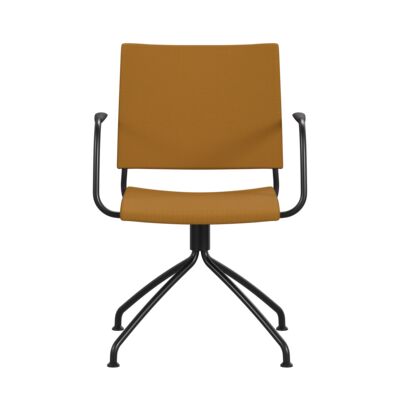 Lammhults_Spira_armchair_4-feet_black_ochre_front.png