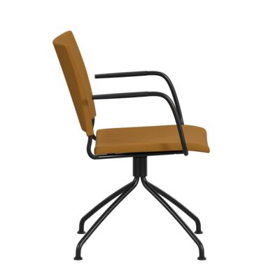 Lammhults_Spira_armchair_4-feet_black_ochre_side.png