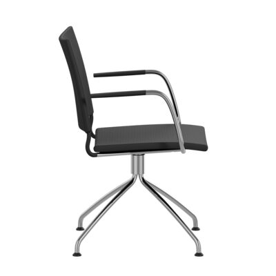 Lammhults_Spira_armchair_4-feet_chrome_PUR_side.png