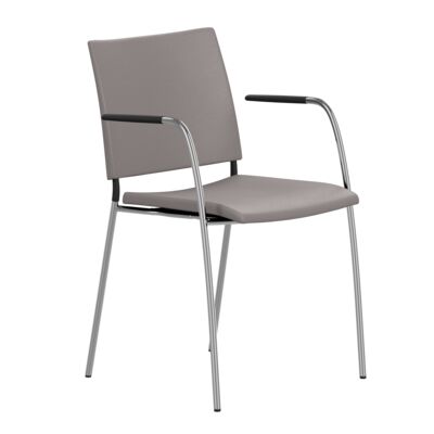 Lammhults_Spira_armchair_chrome_greyleather_frontangle.png
