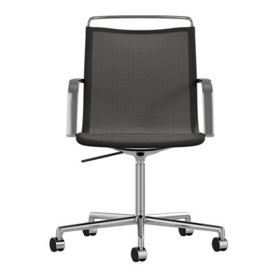 Lammhults_Atlas_Air_armchair_5-feet_casters_polished_black_front.png