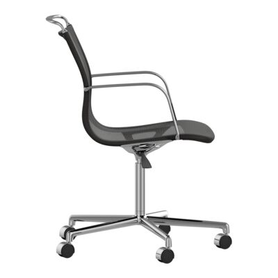 Lammhults_Atlas_Air_armchair_5-feet_casters_polished_black_side.png