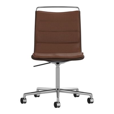 Lammhults_Atlas_Air_chair_5-feet_casters_polished_rustbrown_front.png
