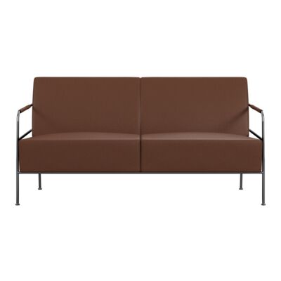 Lammhults_Cinema_sofa_chrome_brownleather_front.png