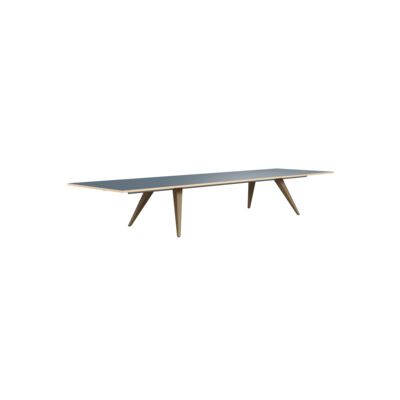 Lammhults_Ponto_table_4800x1400_oak_linoleum_smokey_blue_frontangle.png