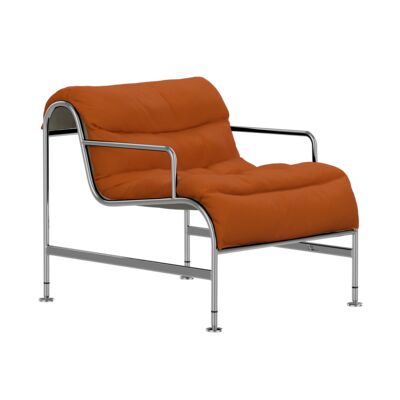 Lammhults_Sunny_easychair_arms_chrome_orange_frontangle_1.png